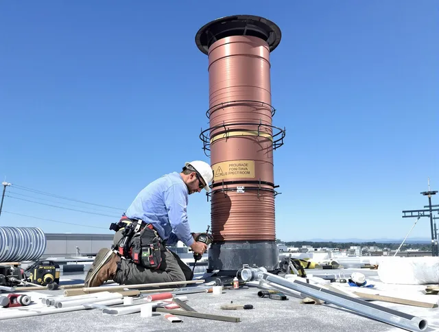 Installed chimney liner by Cleveland Heights Chimney Sweep in Cleveland Heights, OH