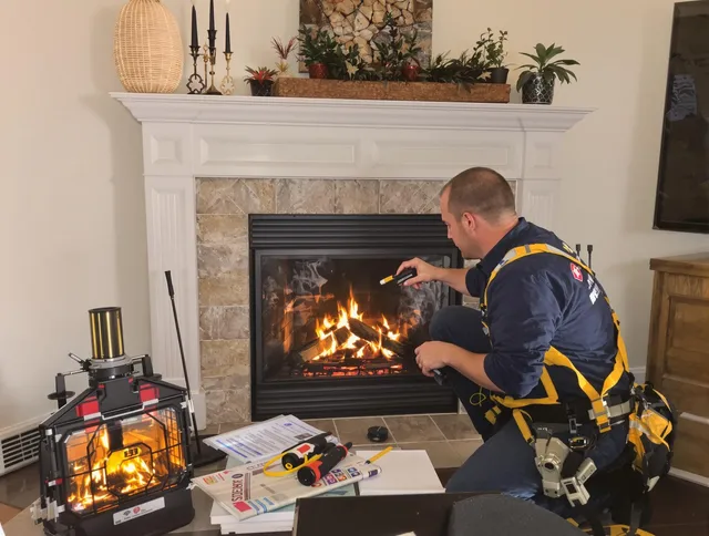 Safety-focused fireplace inspection by Cleveland Heights Chimney Sweep in Cleveland Heights, OH
